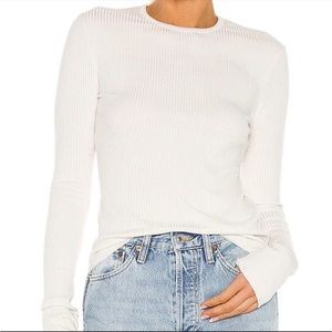 Re/Done x Hanes 60s Slim Long Sleeve Tee Peach Size Medium